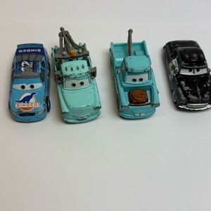 Disney Pixar Cars 2008 Tow Mater Diecast Carl Dinoco Sheriff Toon Toys Lot Rare
